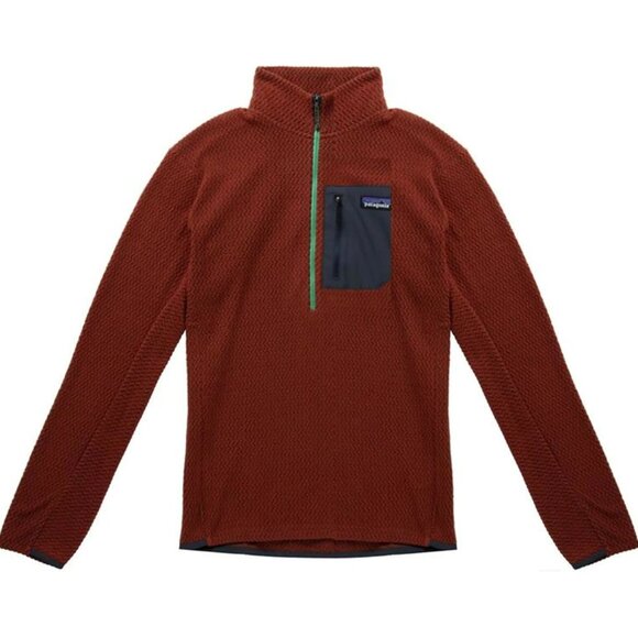 NWT Patagonia Men's XL R1 Air Zip Neck Fleece Pullover Mangrove Red Lightweight - Picture 9 of 13